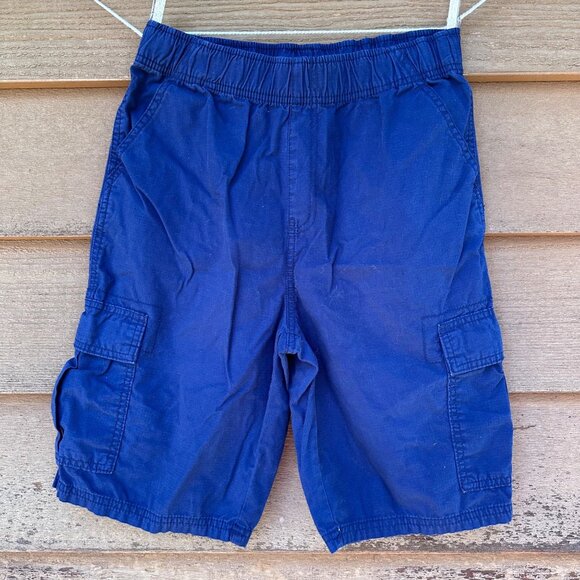 Boys Navy Blue Cargo Shorts Size 16 With Adjustable Waist By The Childrens Place - Picture 1 of 7